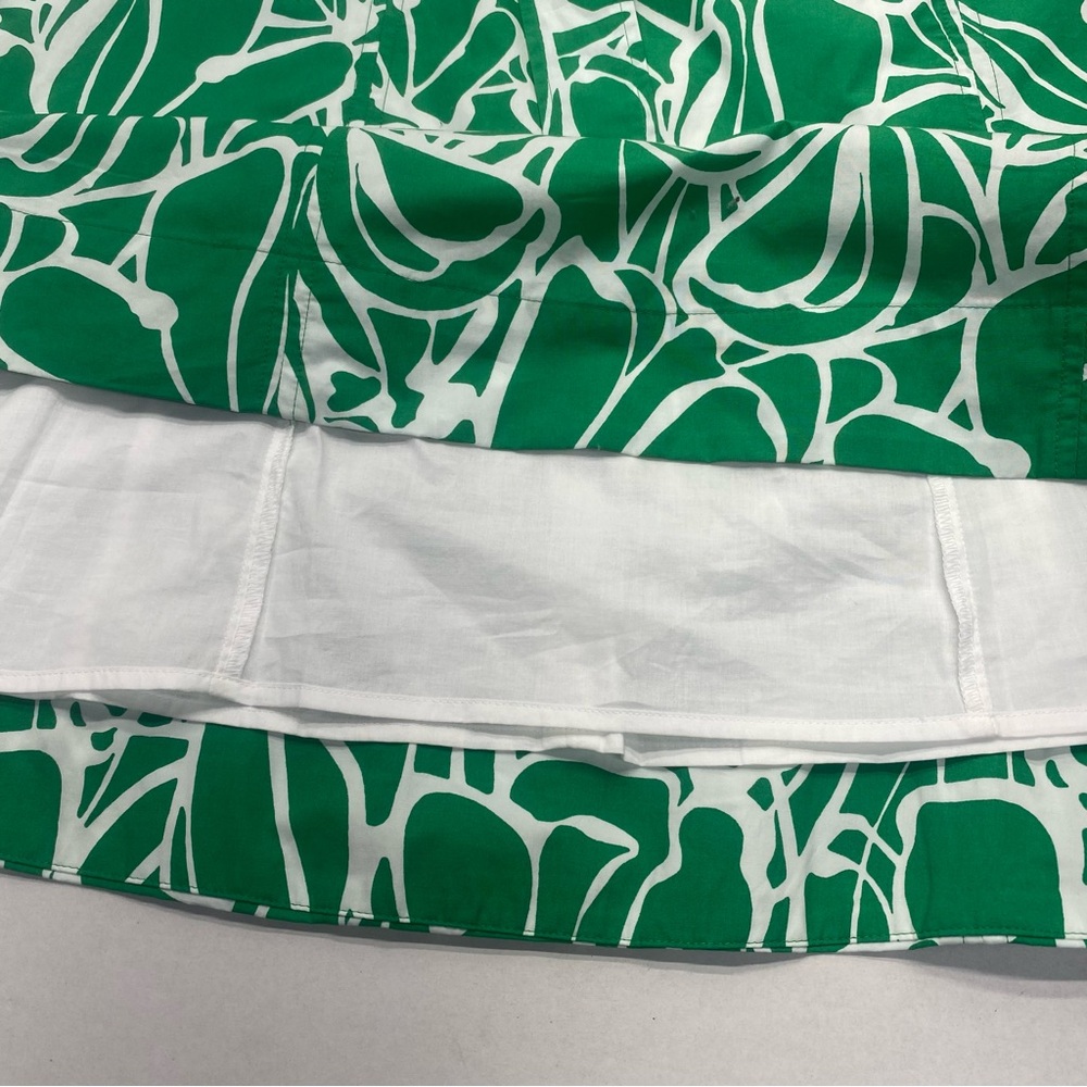 Banana Republic Midi Dress SM Belt Pockets Lined Zip Closure Green Floral - Picture 9 of 14